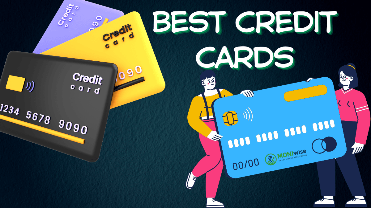 Infographic comparing top Indian credit cards for 2025 by features: shopping, travel, fuel, and lifestyle.