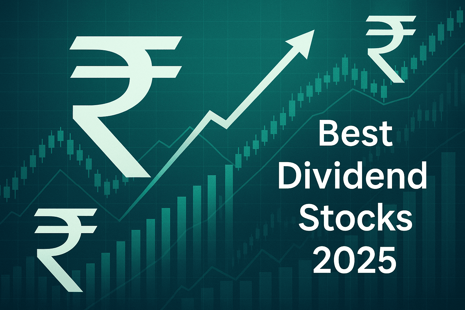 Best dividend stocks for beginners in India 2025, Indian rupee, growth chart, stock market graph