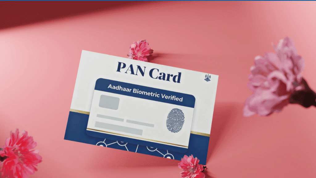 PAN card with Aadhaar number linked for tax compliance and stock market investing - 2025 new rules illustration