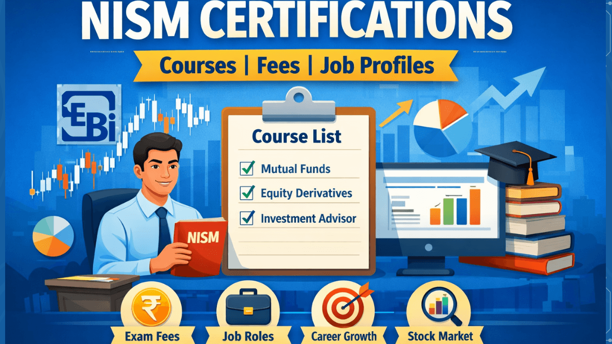 NISM certifications course list, fees, and job profiles in India including mutual fund distributor, equity derivatives, and investment advisor certification